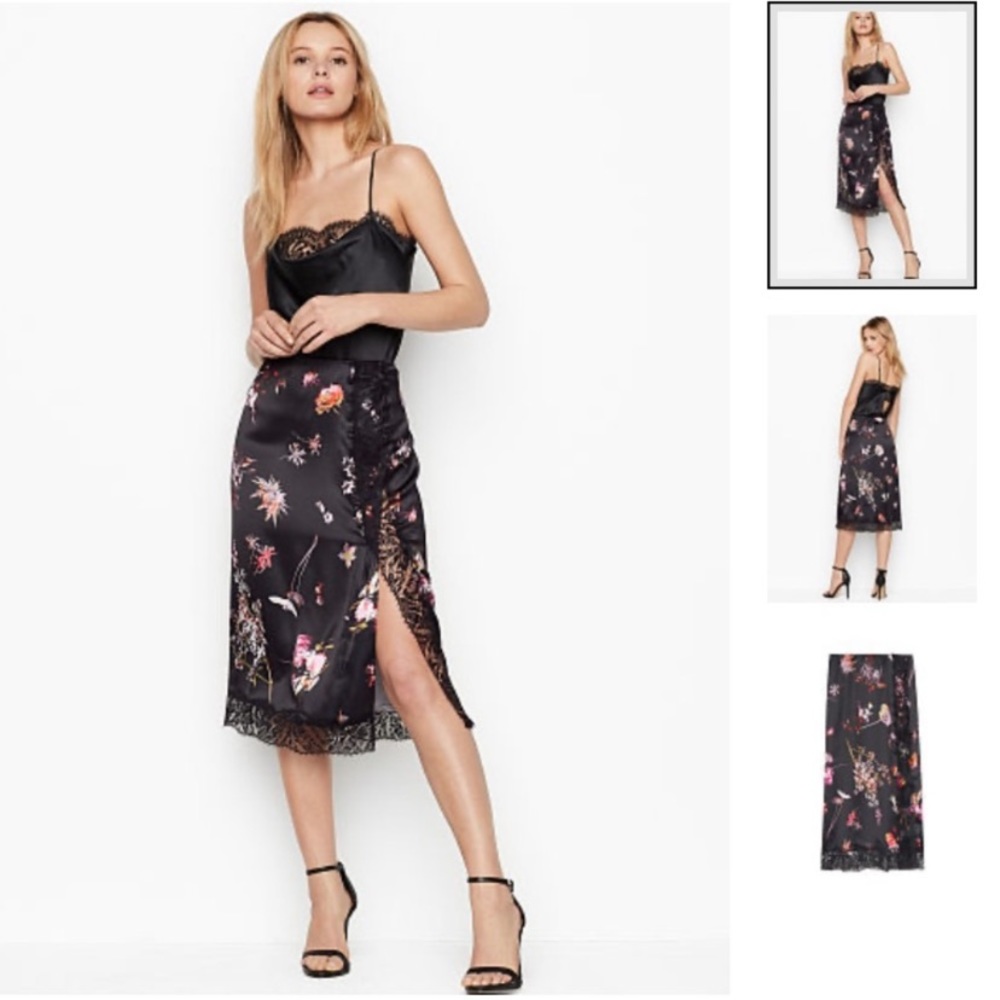 VS Floral silk skirt